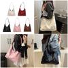 Crescents Shoulder Bags for Women Cute Hoboes Toted Handbag Under the Arm Purses Punk Rivet Clutches Purse with Buckles