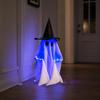 Decoração de Fantasma Andante de Halloween com Som, Adereço Animado de Chapéu de Bruxa, Decoração de Casa Assombrada Falante Iluminada para Festa