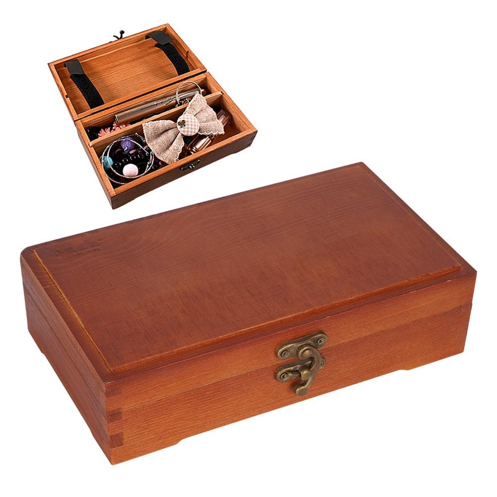 1 Stück Massivholz Stifteaufbewahrung Etui Schmuck Organizer Box Heimdekoration