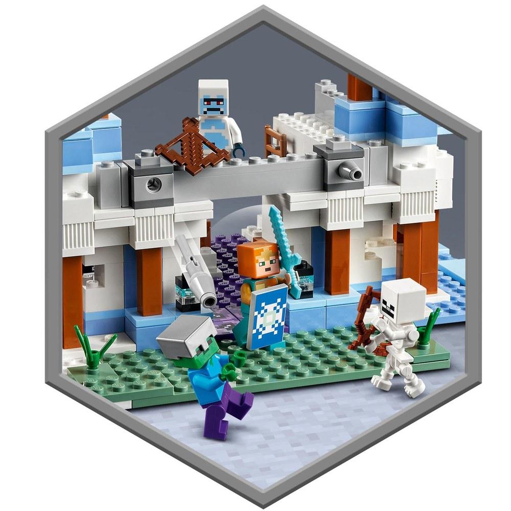 LEGO Minecraft Ice Castle Gift 21186 Toy Block Building Set for Kids Age 8 and Up