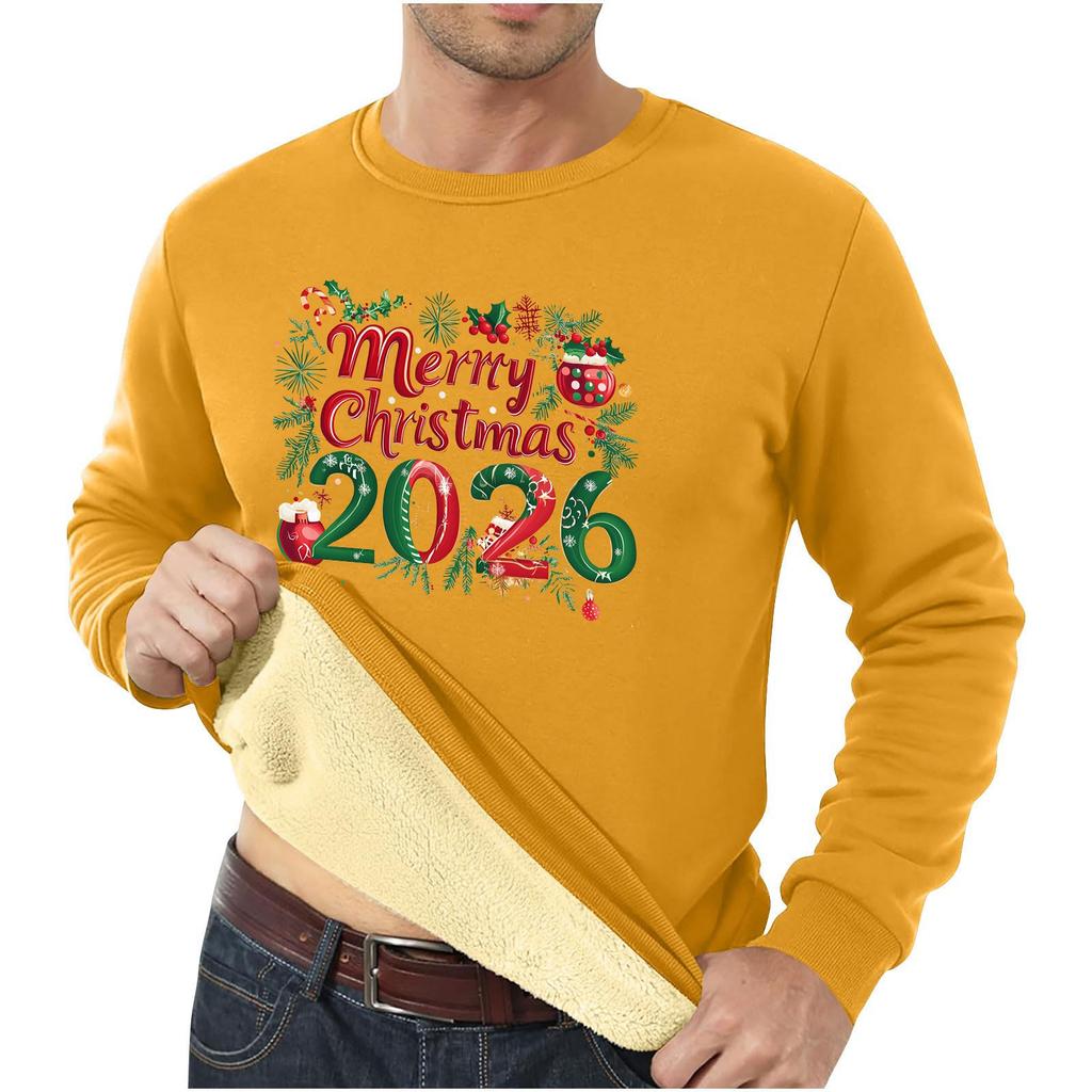 Men Sweatshirt Christmas Shirt Long Sleeve Funny Holdiay Crewneck Xmas Tops