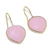 Pink Chalcedony Gemstone Handmade 925 Sterling Silver Earring 1.42" KJ-1081