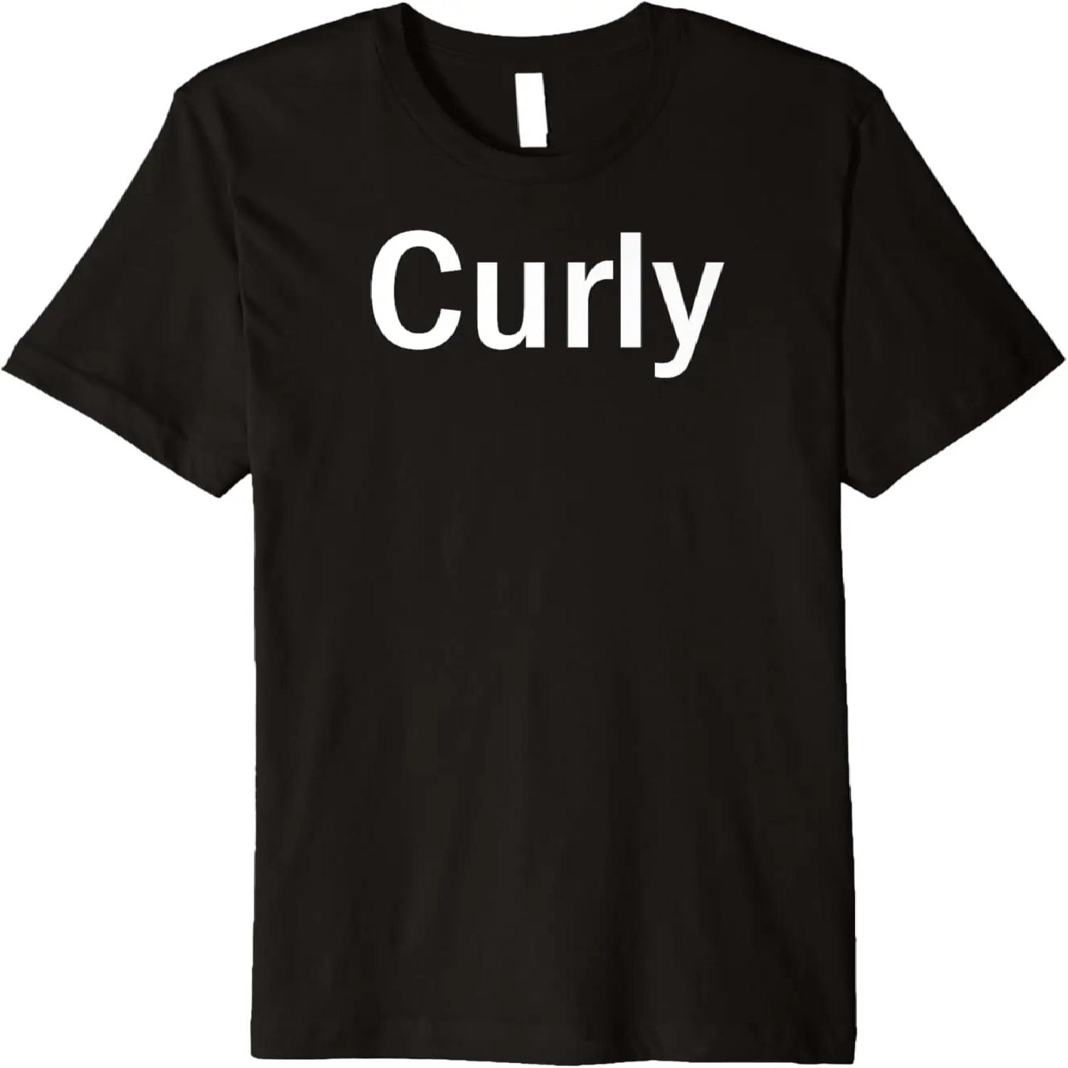 Curly Funny Group DIY Halloween Stooge Costume Premium T-Shirt S