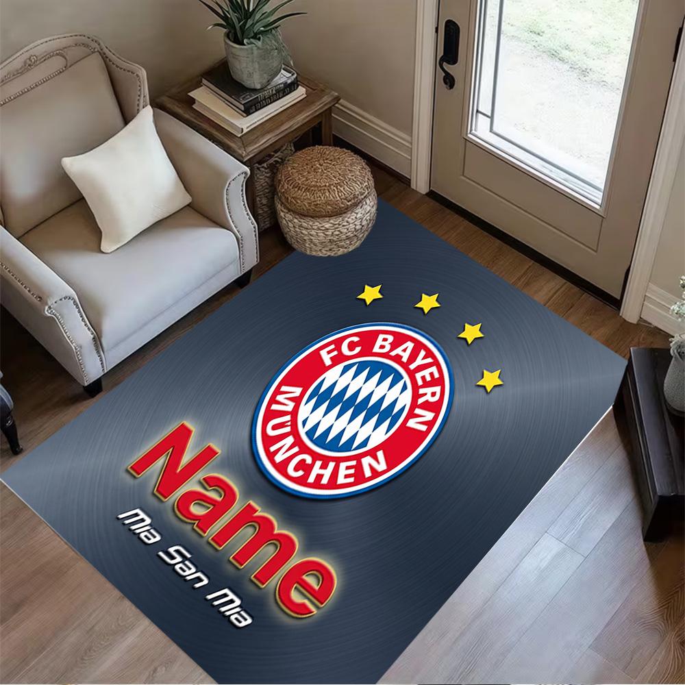Bayern Munich Crest Carpet Design for Hallway Bedrooms Balcony Kitchen Anti-slip Rug Anime Office Decor Perfect Birthday/Christmas Gift Idea