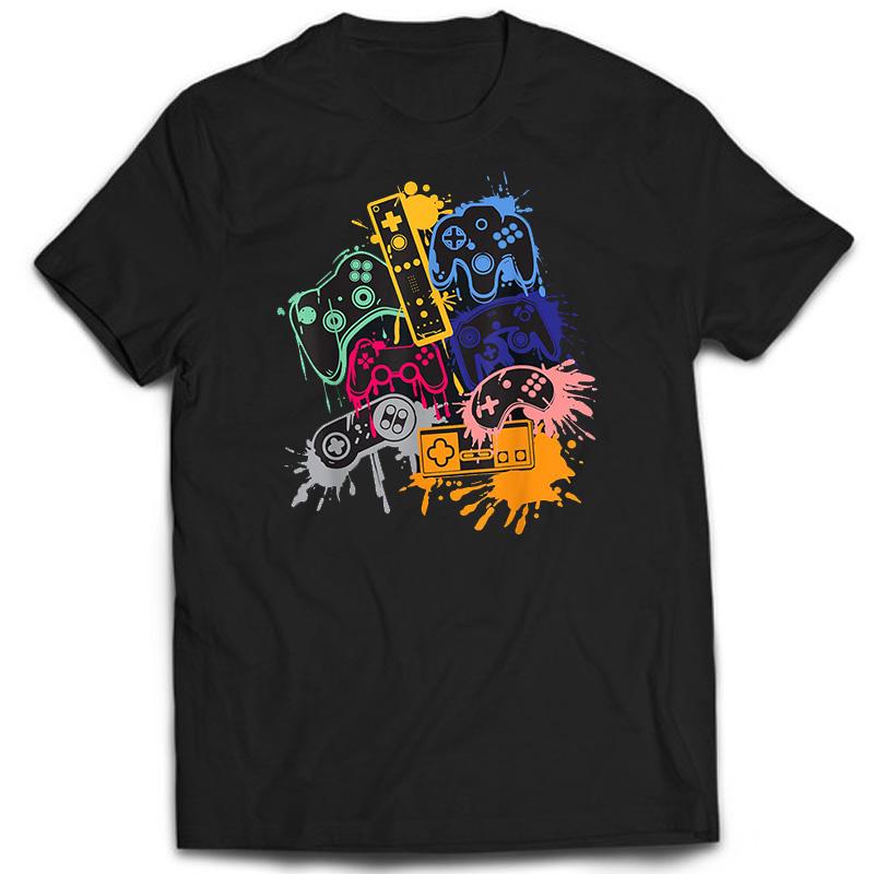 

Футболка с принтом Retro Gamer Универсальная Винтажная Свободная 100% Хлопок Модные Топы Повседневный Харадзюку Круглый вырез Уличная одежда Летняя с коротким рукавом 4XL