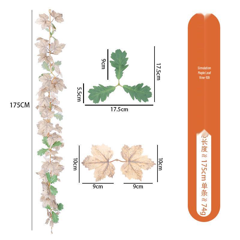 Autumn Maple Leaf Vine for Thanksgiving, Halloween & Christmas Decor