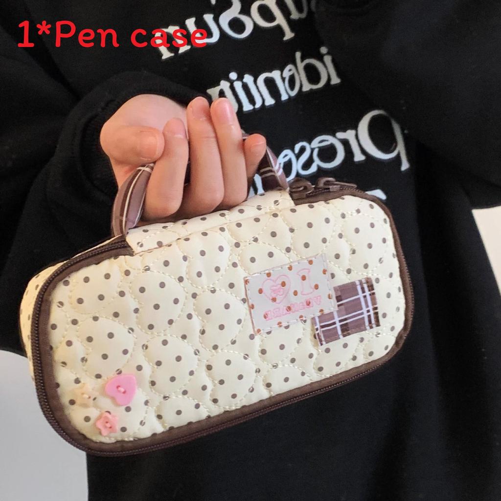 

Korean Style Love Heart Pencil Bag With Fashion Design For High School And Middle School жовтий