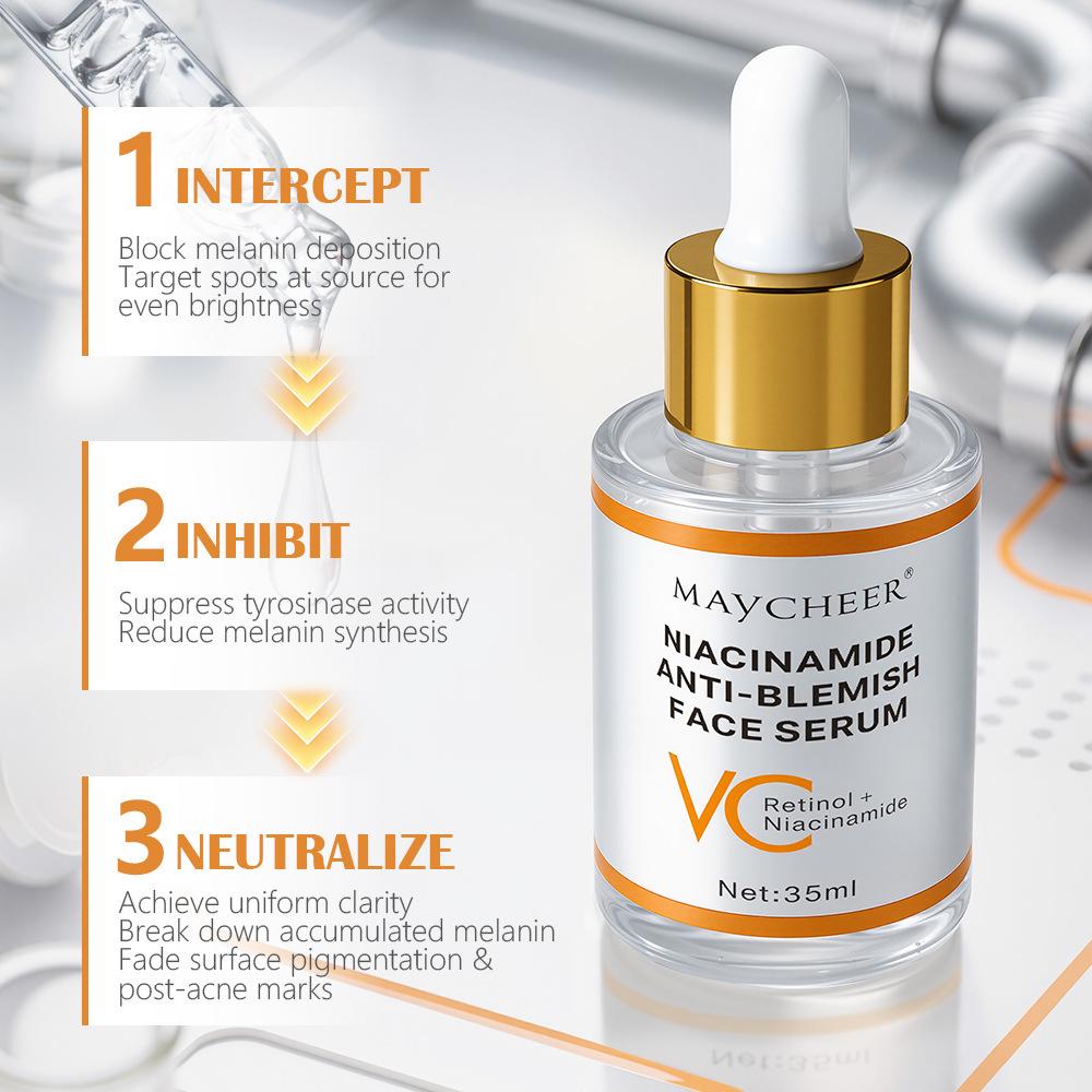 MAYCHEER Niacinamide Acne Serum: Blackhead Remover, Pore Minimizer, Cuticle Softener.