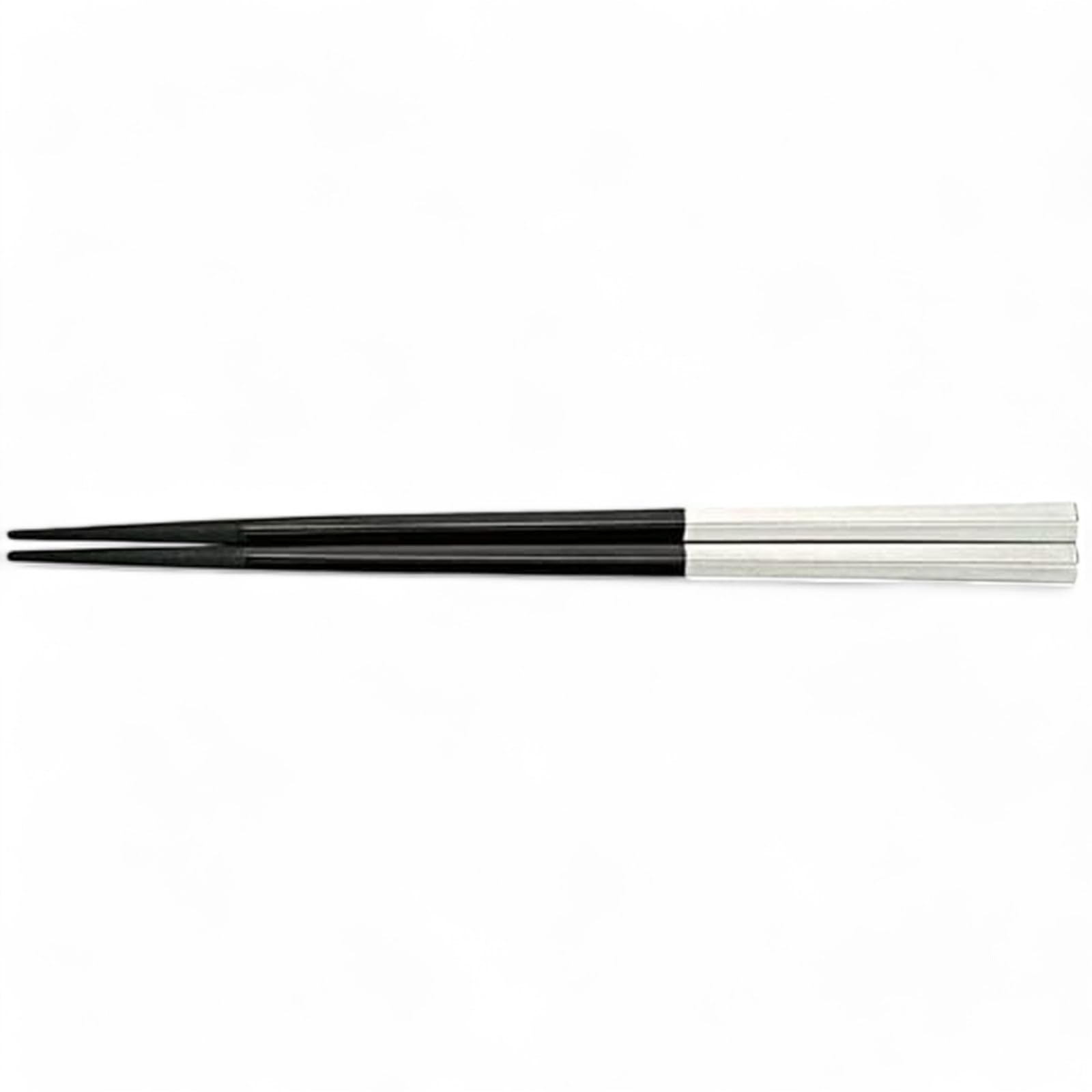 

Chopsticks PBT 21cm Pentagonal Made in Japan Dishwasher Safe J-kitchens (Hashi) Black/Silver
