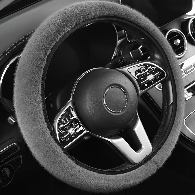 1PC Winter Warm Steering Wheel Cover, Universal Winter Plush Steering Wheel Anti Slip Full Surrounding Protective Cover