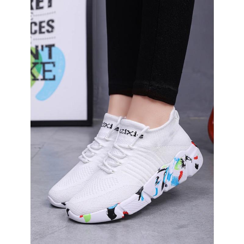 Fashion Running Casual Gym Outdoor Comfortable Fashion Sneakers For Women Socks Running Shoes Men Lightweight Breathable Casual Sports