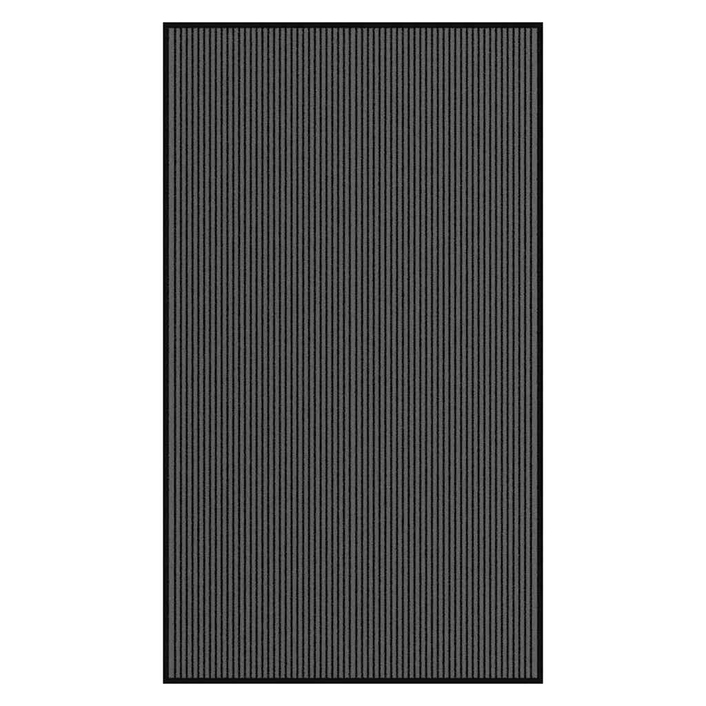 Doormat Striped Black and Grey 115 X 200 Cm
