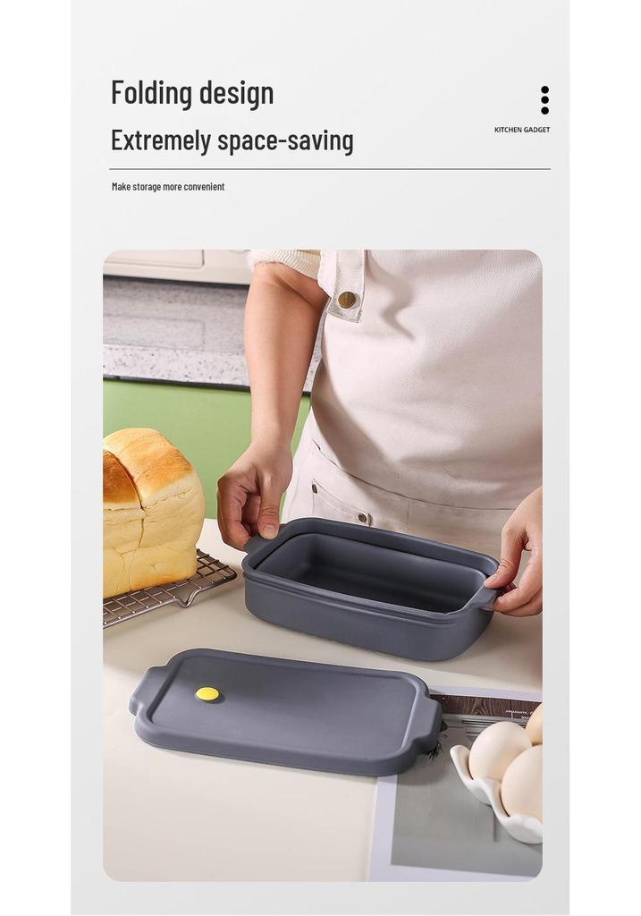 Silicone Foldable Thickened Rectangular Bread Mold & Food Preservation Box