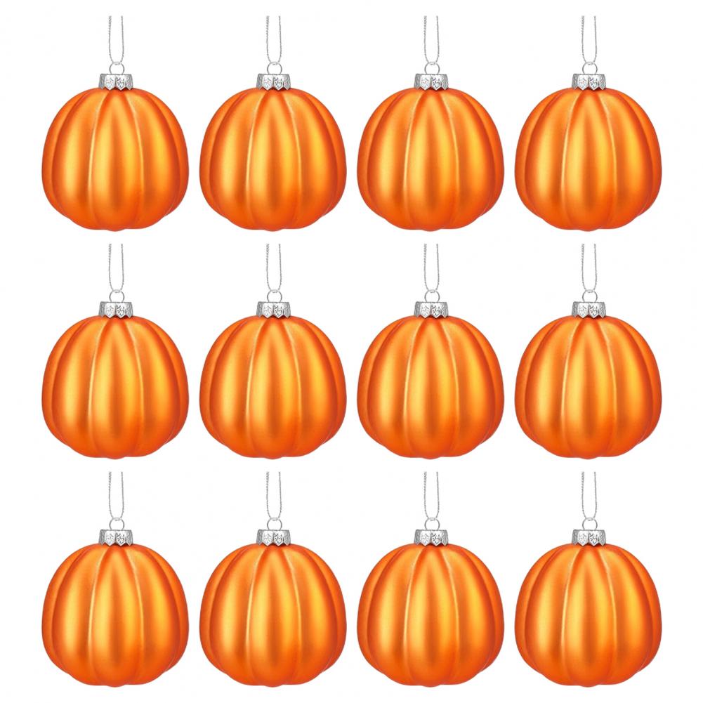 Reusable Halloween Ornaments Pumpkin Christmas Ball Fall Mini Pumpkin Balls Hanging Ornament Set for Thanksgiving for Christmas