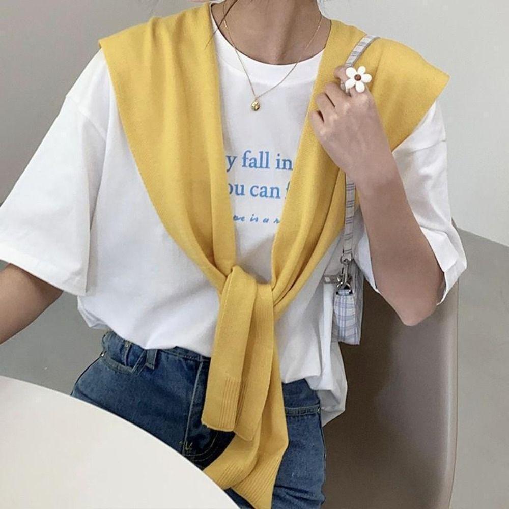 Blouse Shoulders Knitted Shawl Cape Wool Scarves Elegant Knit Scarf Female