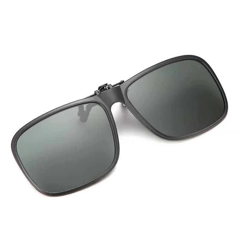 

New Retro Clip-On Polarized Sunglasses Night Vision Sunglasses Driving Sunglasses With Sunshade Lens Clip-On Eyewear