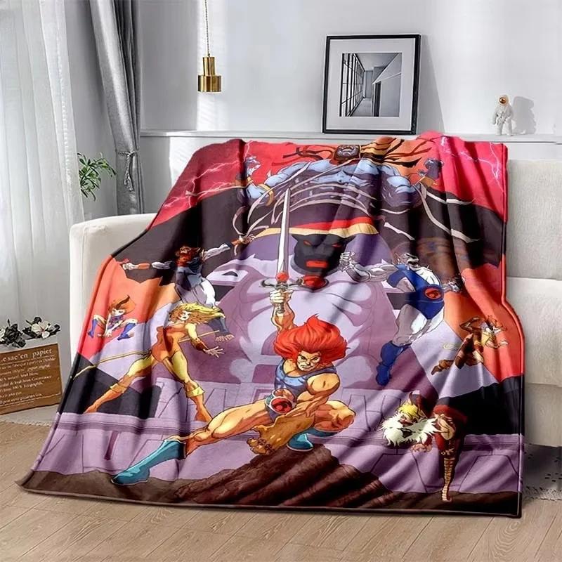 Fashion Cartoon Thundercats Printed Blanket Picnic Blankets Warm Blanket Soft and Comfortable Blanket Home Travel Birthday Gifts