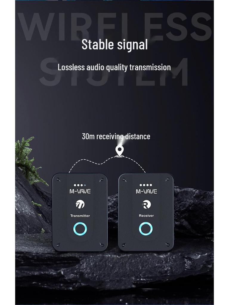 M-VAVE WP-9 Wireless In-Ear Monitor Earphones with Lavalier Mic for Live Streaming