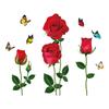 30x90cm Rote Rose Wandaufkleber Vinyl Wandaufkleber Home Wohnzimmer Schlafzimmer Hotel Büro Dekoration Wandaufkleber
