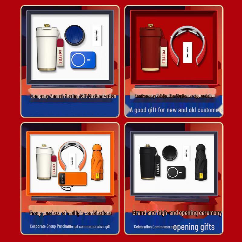 Premium Business Gift Set: Frosted Mug & Neck Massager