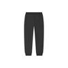 Embroidered Print Cuffed Knit Sports Pants Women Bottoms Black F11W348603F-BK