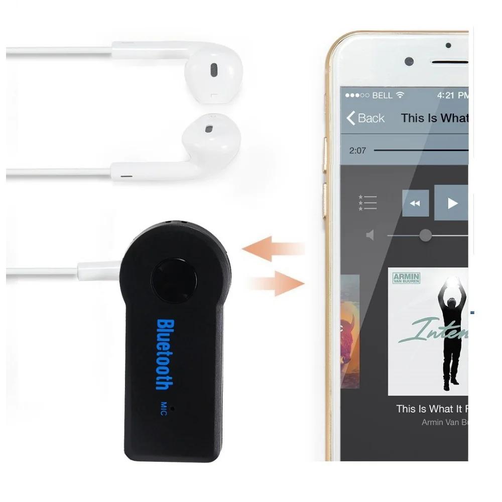 Wireless Bluetooth Car Audio Stereo System Hands-Free Microphone Wireless Aux Music Receiver Adapter