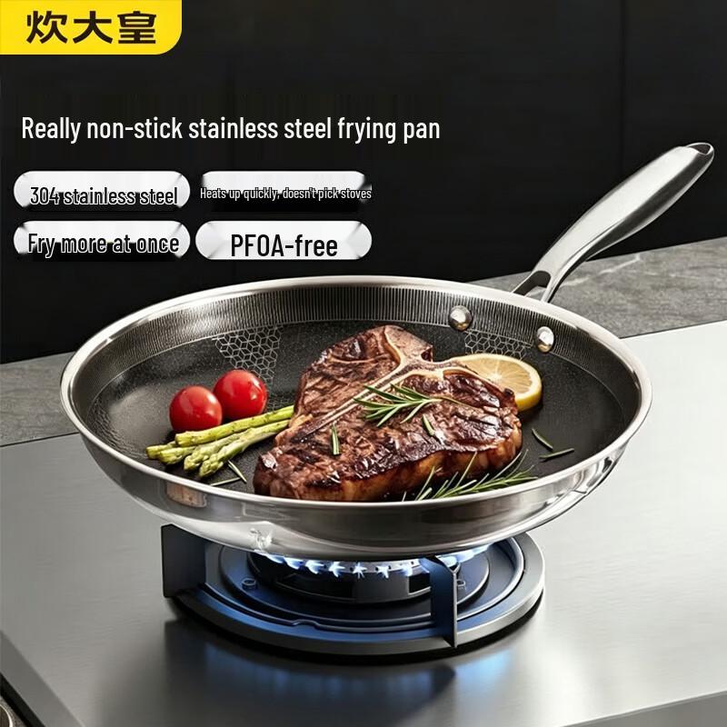 COOKER KING 28cm Stainless Steel Non-Stick Frying Pan