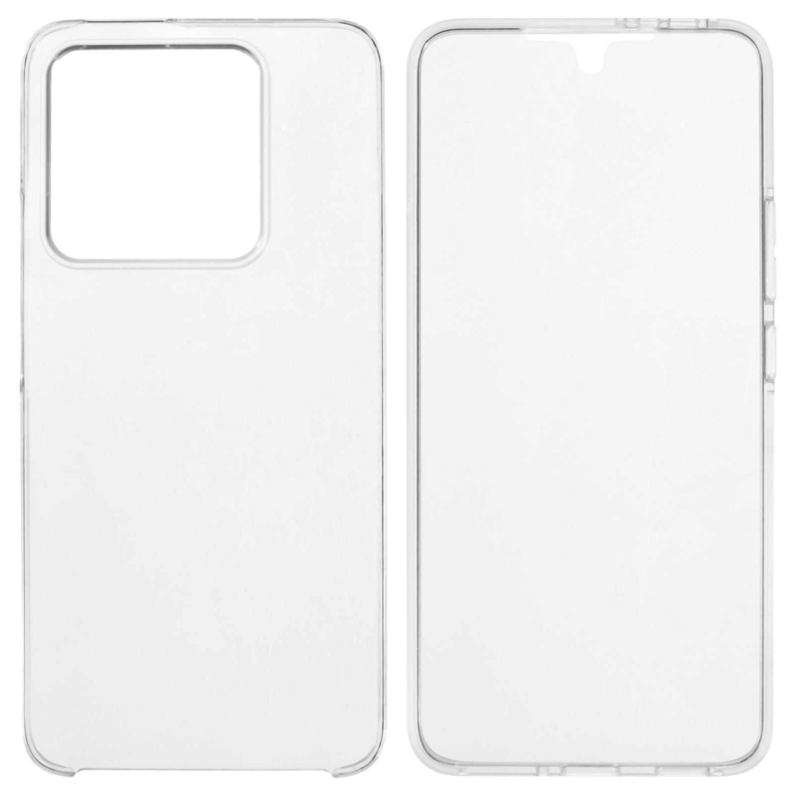 

For Xiaomi 14T Case TPU Frame Clear Acrylic Back Phone Cover with PET Film A
