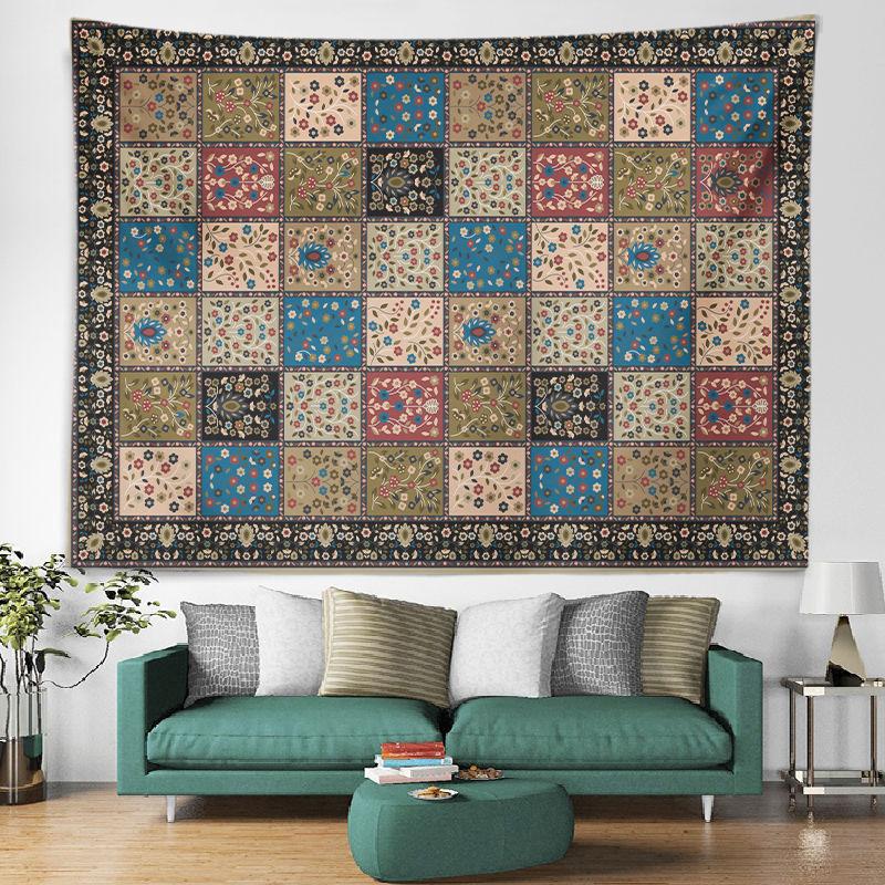 Perská tapiserie nástěnná plážová deka matrace psychedelická bohémská podložka na jógu mandala tapiserie