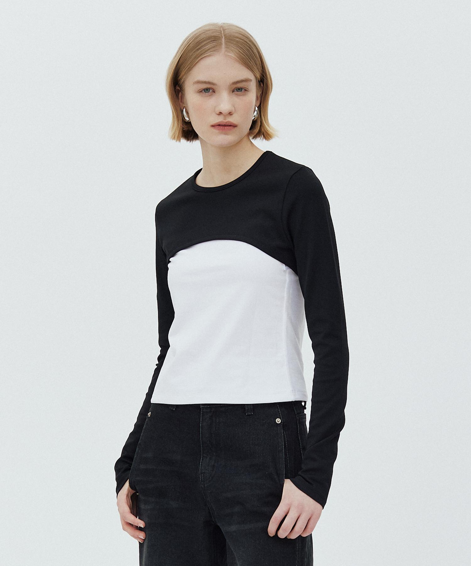 Wearies Long Sleeve Bolero Top_2 Colors Black/Free