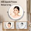 Wall-Mounted Foldable Vanity Mirror with Lights (Double-Sided, Punch-Free Installation) for Bathroom.