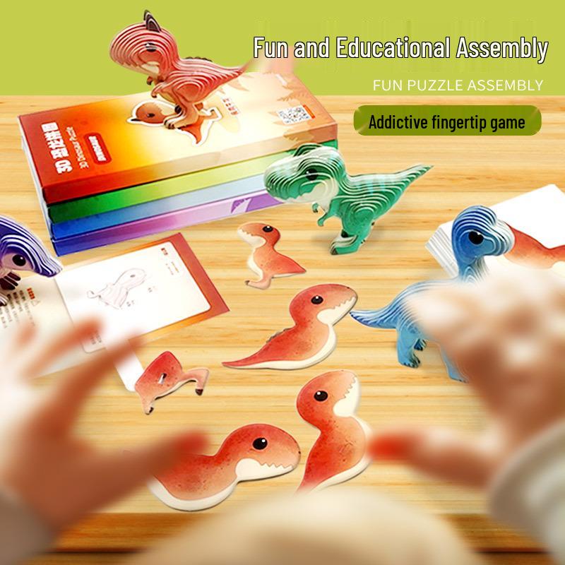 Dinosaur Egg 3D Puzzle Toy - Educational, DIY, Handmade Paper Assembly for Toddlers