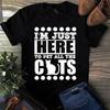 Solo Estoy Aquí Para Acariciar a Todos los Gatos Camisetas de Regalo para Hombre y Mujer