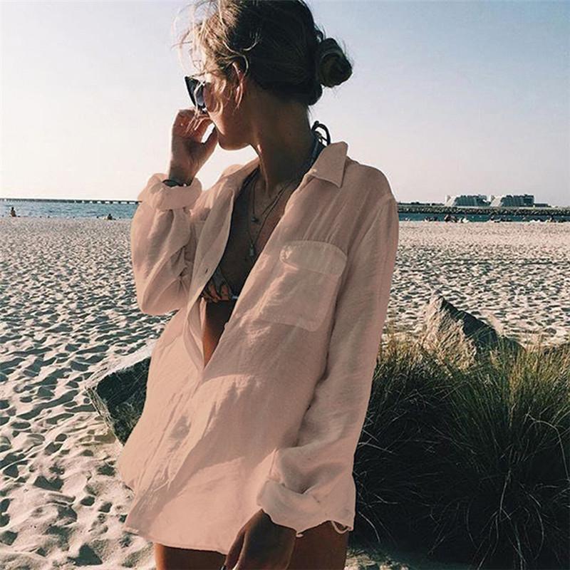 Chic Beach Cover-up: European & American Style Vacation Cardigan - 8 Colors