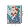 Van Gogh Head Drip Oil Alloy Brooch - European/American Style Badge for Clothing Accessories