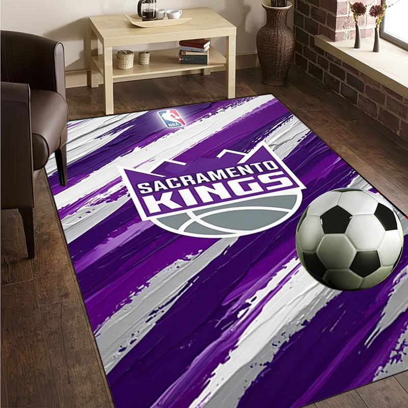 Kings Basketball Team Logo Rug Office Carpet Non-Slip Mat, Chair Rug Floor Covering for Gaming, Bedroom, Living Room , Home Decor Christmas Gift