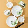 Jinmingli Greenery Keramická 14dílná jídelní sada