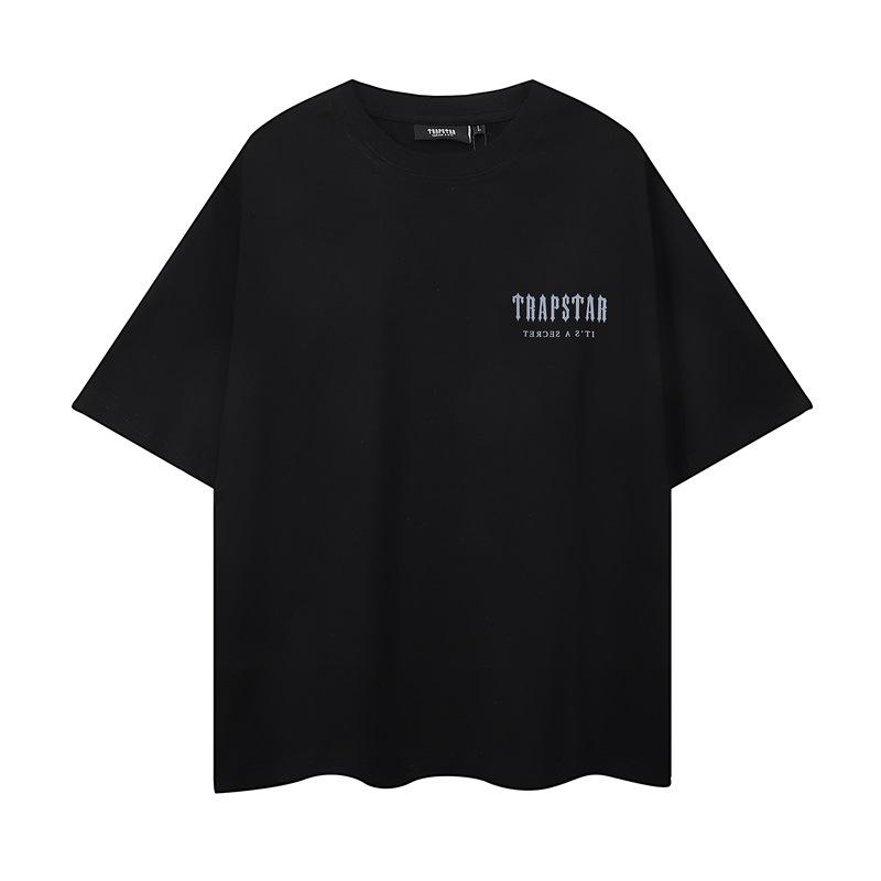 Classic short-sleeved T-shirt letter-printed loose men s and women s trendy top S