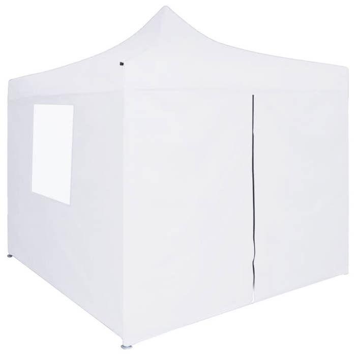 VidaXL Foldable Reception Tent with 4 Walls 3x3 M Steel White
