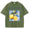 Printet Vasket T-shirt Herre Bomulds T-shirt Rund Hals Behagelig Streetwear Herre Afslappet Sommerbeklædning