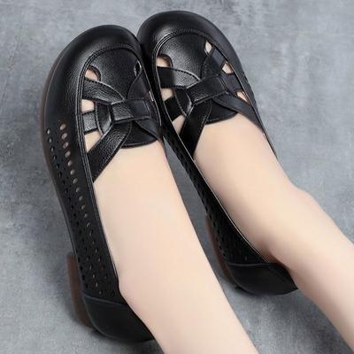 Shoes Single Shoes Soft Sole Comfortable Women Breathable Hole Shoes Summer Non-slip Sandals Women