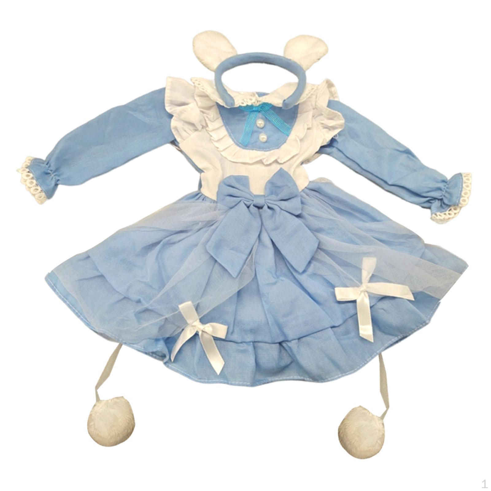 

1/3 BJD Doll Clothes Dress Clothing Outfit for 23.62 inch Action Figure Dolls Blue 25cm
