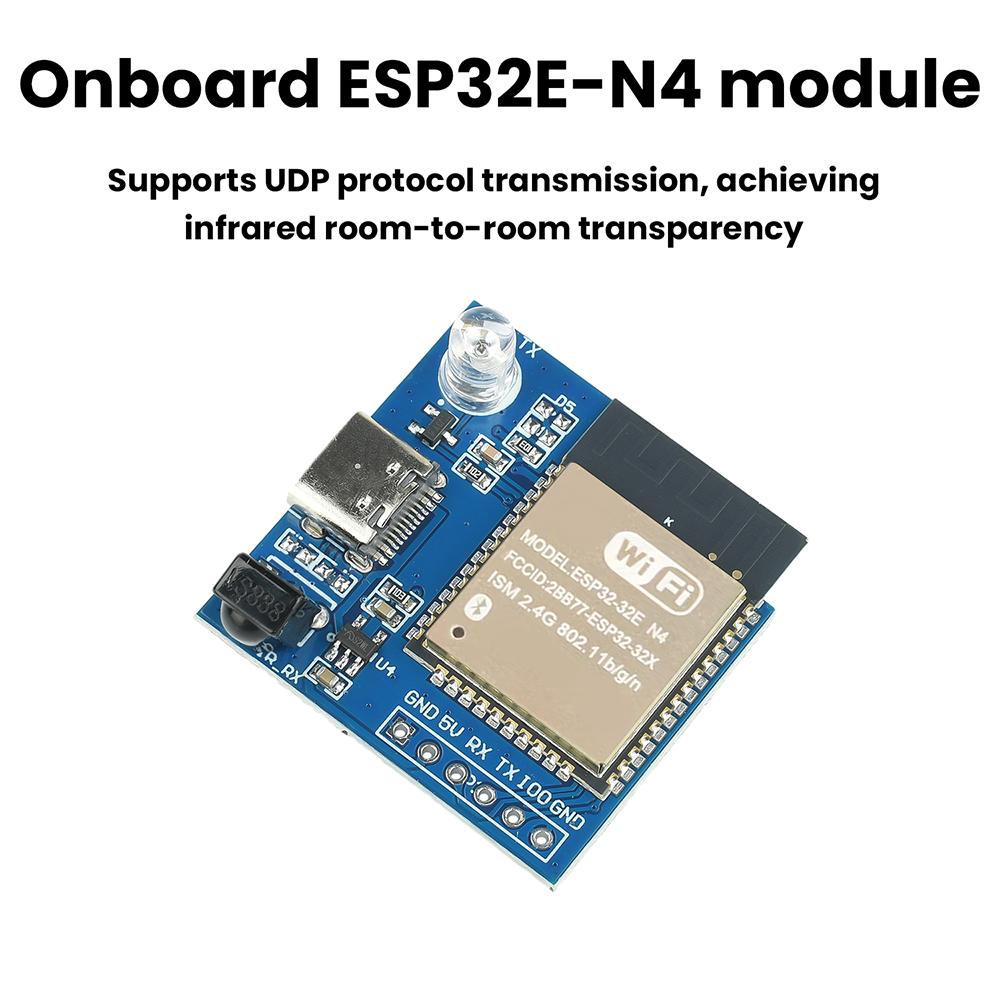 ESP32 ESP8266 IR Transmitter Receiver NEC Protocol WIFI Transparent Transmission ESP Development Board Type C ESP32E-N4 ESP-12F