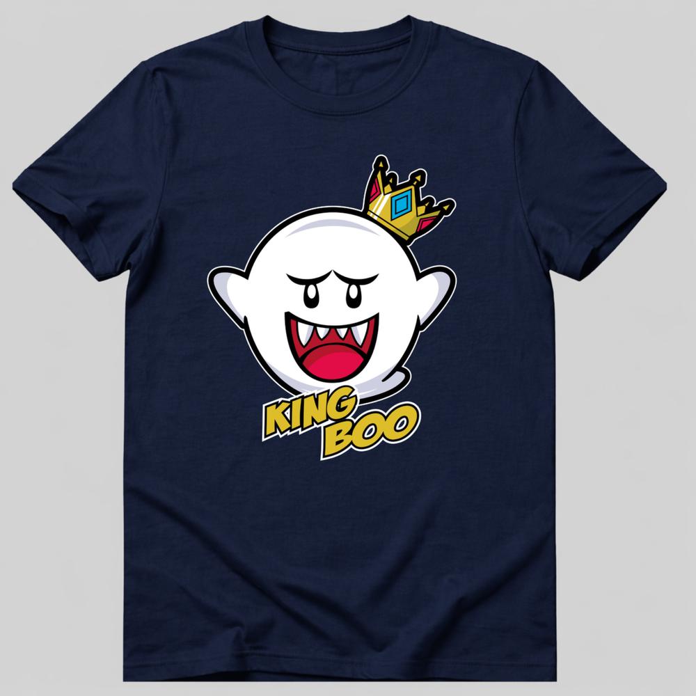 Boo King TShirt Cartoon Crown Character Graphic Tee Unisex