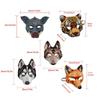 Creative Wolf Halloween Werewolf Mask Party Props Husky Tiger EVA Mask Elastic Strapy Cosplay Animal Half Face Mask Masquerade