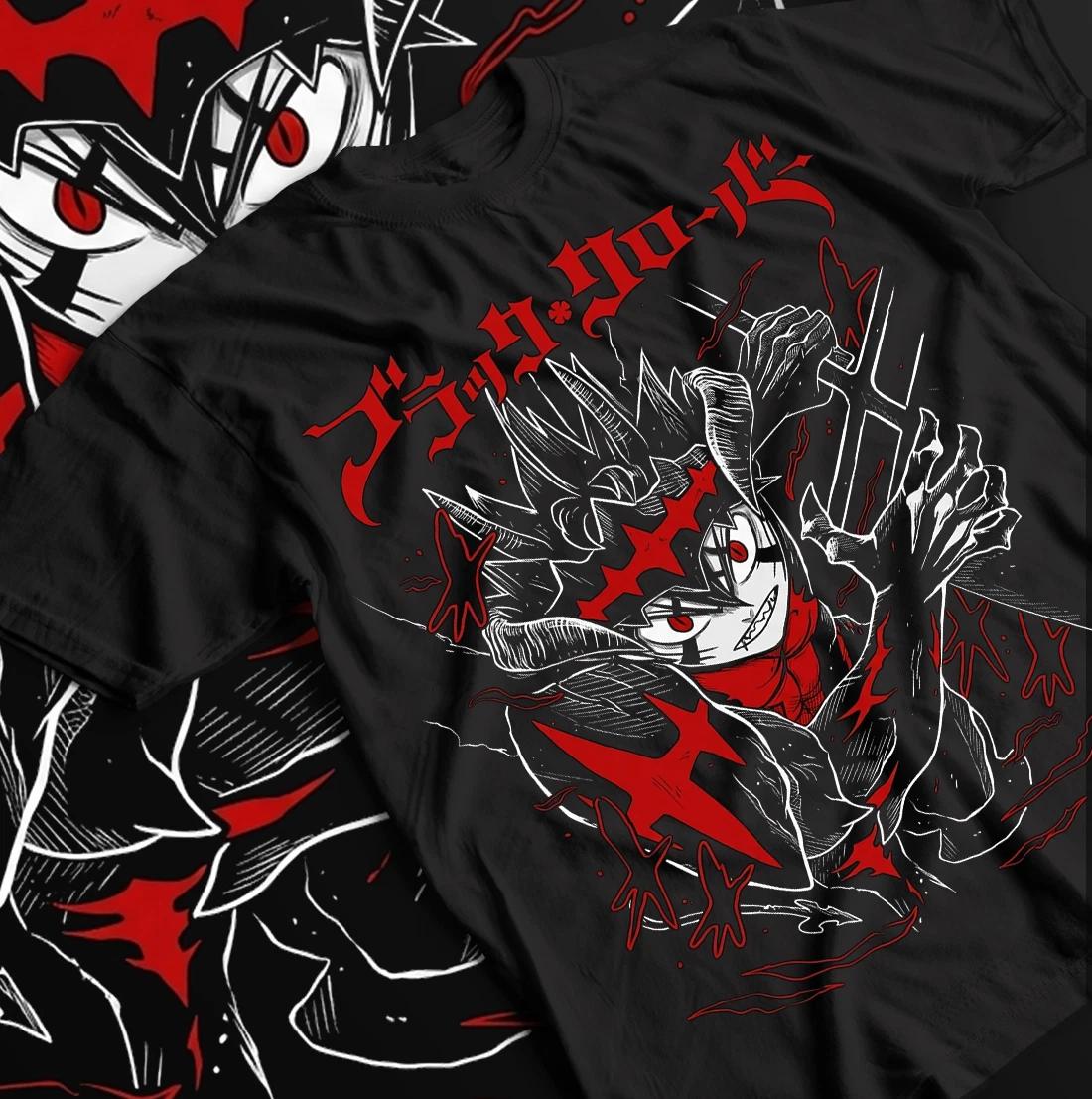 Asta Yuno T-shirt Black Clover Anime Manga Asta Girl Gifts Black Shirt All Size. L