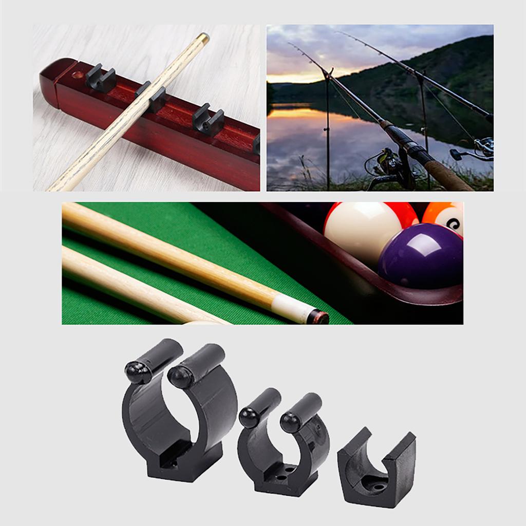 20Pcs Fishing Rod Holder Clips Billiards Pool Cue Clips Plastic Fishing Rod Clips Snooker Cue Locating Clips Enduring