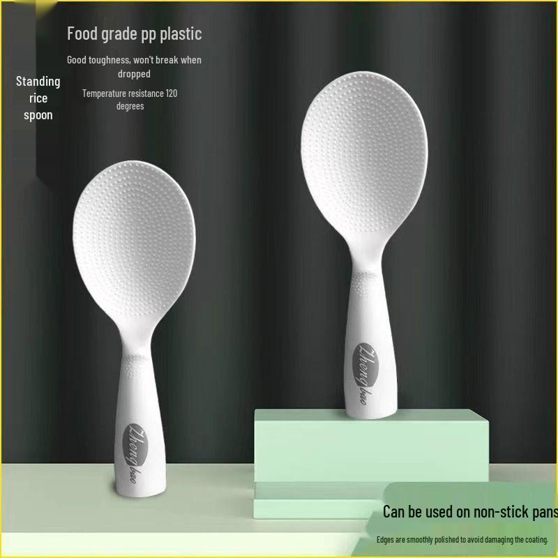Non-Stick High Temperature Resistant Rice Spoon - Food-Grade Standable Spatula for Serving Rice