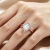 New European and American Women's Ring Accessories Inlaid Opal Ring, Silver Opal Women's Ring