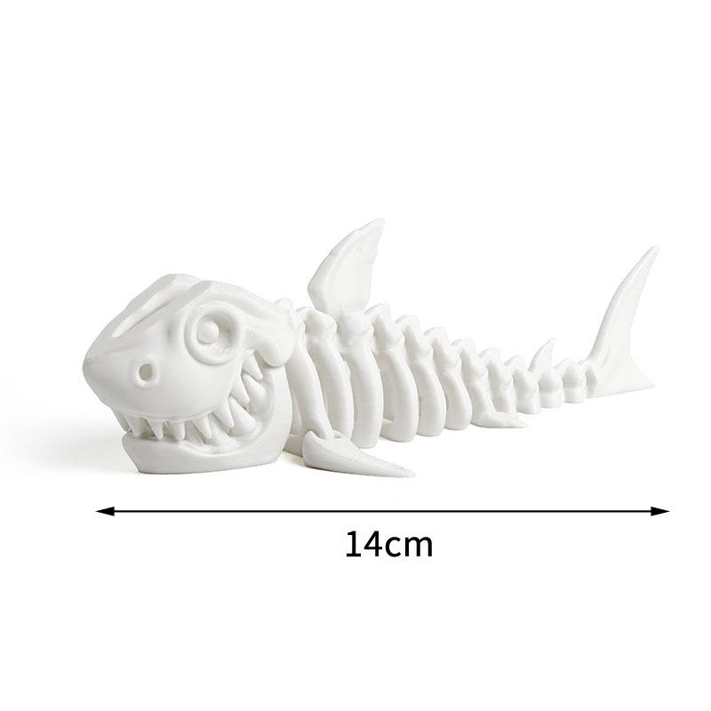 3D Printed Shark, Skeleton Model Jointed Full Movable Birthday Gift Realistic Animals Decorative Desktop